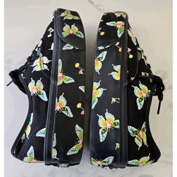 Vans Black Platform Shoes with Butterfly Design Glow in the dark - Picture 6 of 7